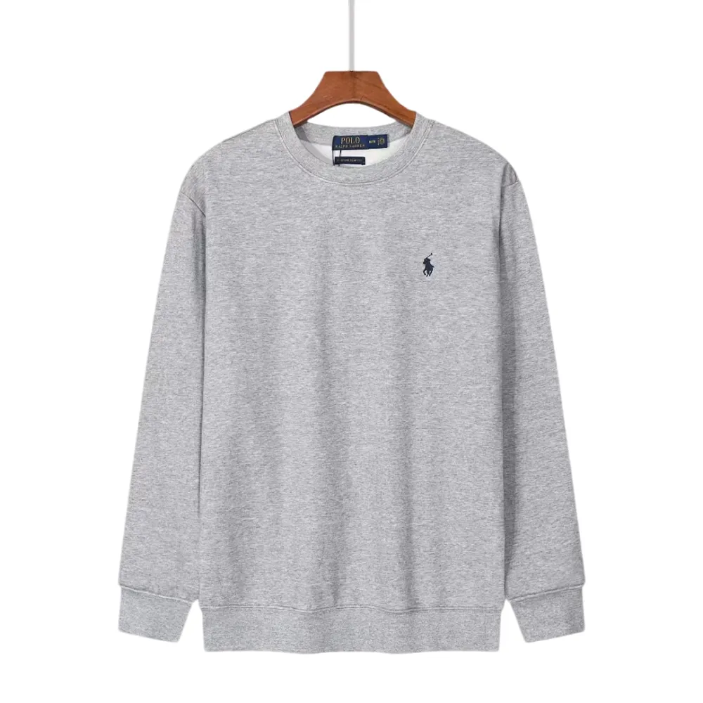 P178 2693#RL Ralph Lauren pony embroidered round neck sweatshirt Color: black gray dark blue Size: M-XXL Fabric: 350g cotton terry Technology: embroidery